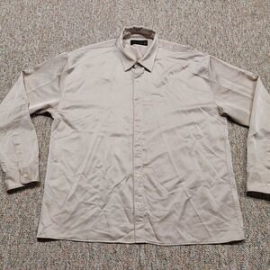 Abercrombie & Fitch Shirt Mens XL Oatmeal Button Up Silky Smooth Long Sleeve